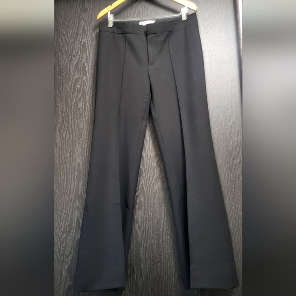 Zara Classic Boot Cut Black Flare Pants Sz L